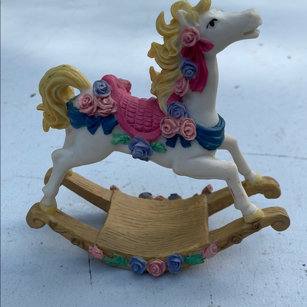 Colorful Rocking Horse figurine